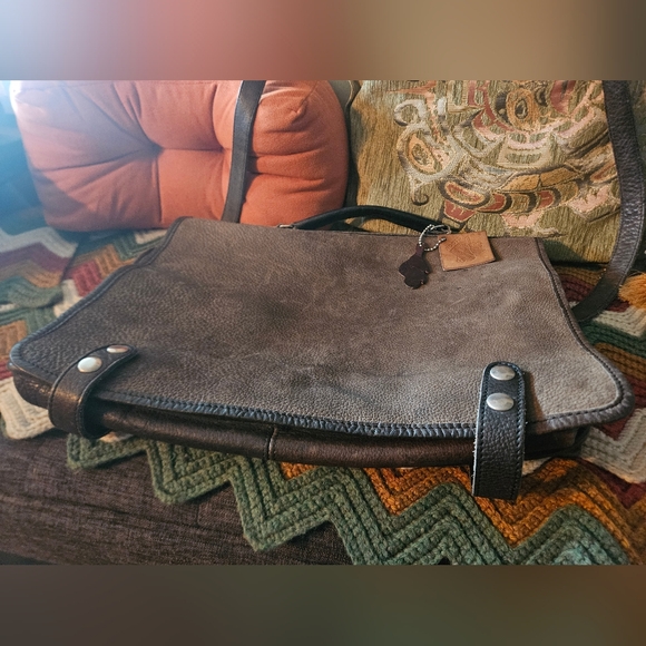 Roots Vintage Portfolio Bag // Pebbled Leather. 1980s. 17x14 Inches - Picture 3 of 15